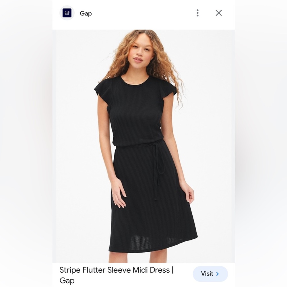 Gap Flutter Sleeve midi dress. NWT. Retail 50‎